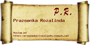 Prazsenka Rozalinda névjegykártya